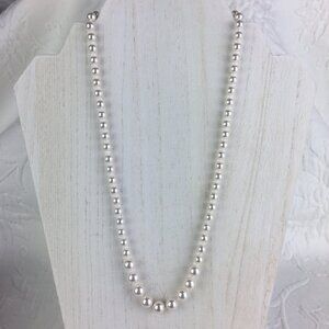 Hand Knotted Swarovski Pearl Graduated 20" Necklace